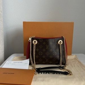LOUIS VUITTON Surene BB Shoulder Bag Monogram canvas Red Cerise